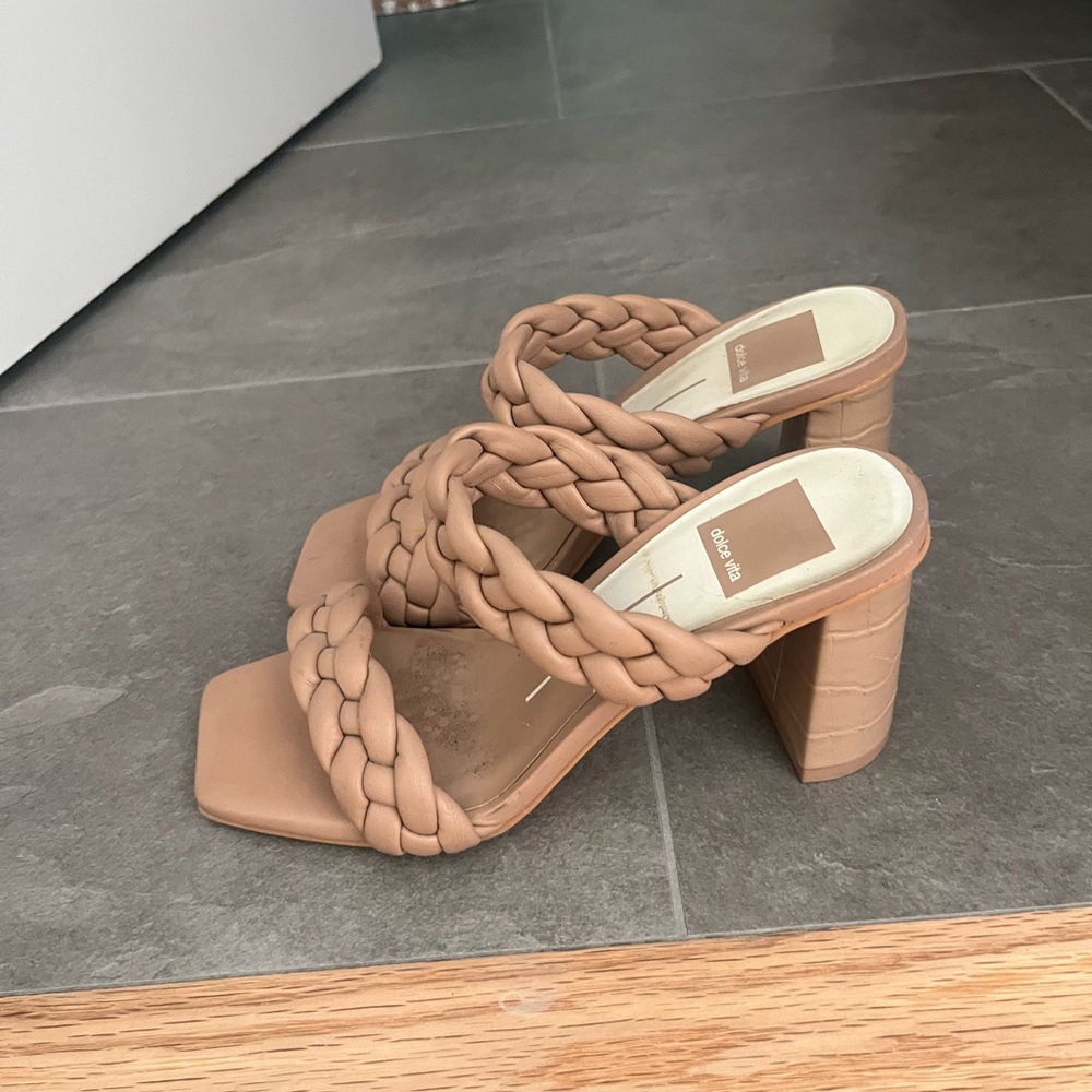 Dolce Vita Tan Braided Heels